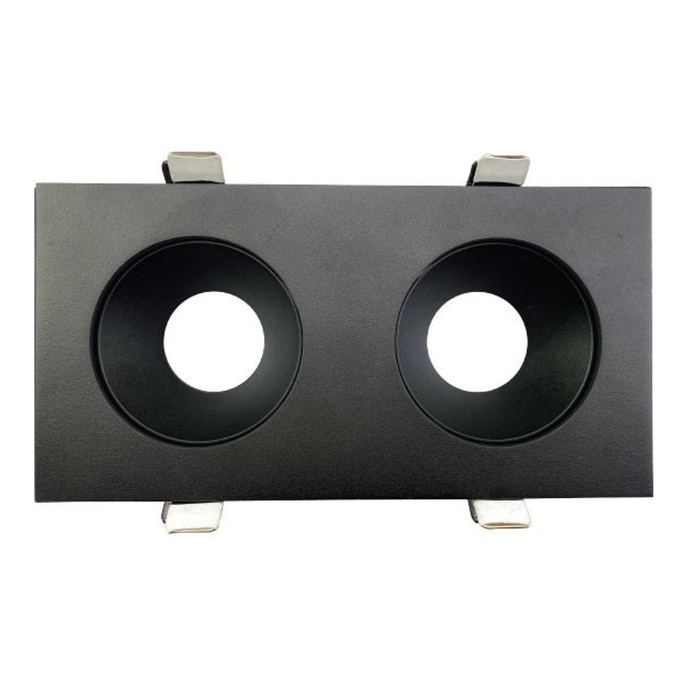 3 inch double round frame with trim for DL3 series - Black