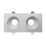 3 INCH DOUBLE ROUND FRAME WITH TRIM FOR DL3 SERIES, WHITE