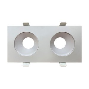 3 INCH DOUBLE ROUND FRAME WITH TRIM FOR DL3 SERIES, WHITE