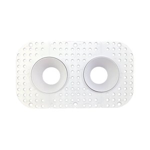 3 INCH DOUBLE ROUND FRAME TRIMLESS FOR DL3 SERIES, WHITE