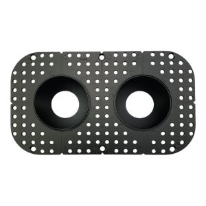 3 inch double round frame trimless for DL3 series - White