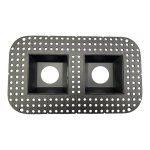 CADRE CARRÉ DOUBLE 3 POUCES AVEC GARNITURE POUR SÉRIE DL3 - NOIR
