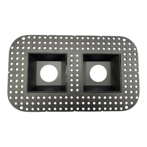 3 inch double Square frame with trim for DL3 series - Black