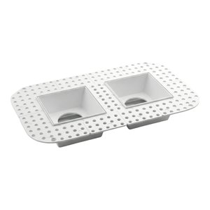 3 INCH DOUBLE SQUARE FRAME WITH TRIM FOR DL3 SERIES, WHITE
