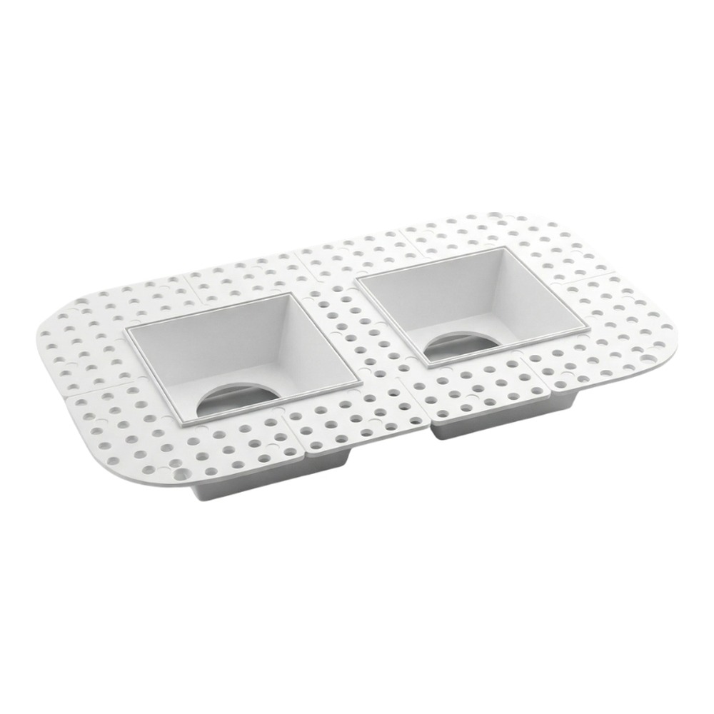 3 INCH DOUBLE SQUARE FRAME WITH TRIM FOR DL3 SERIES, WHITE
