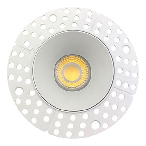 4 INCH ROUND FRAME TRIMLESS FOR DL3 SERIES - WHITE