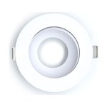 CADRE ROND INCLINABLE 3 POUCES AVEC GARNITURE POUR SÉRIE DL3 - BLANC