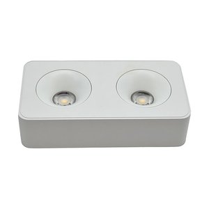 4-INCH DOUBLE SQUARE SURFACE MOUNT DOWNLIGHT, 20 WATTS, 1450 LM, PF0.9, FT4 WIRE, 5CCT (2.7K, 3K, 3