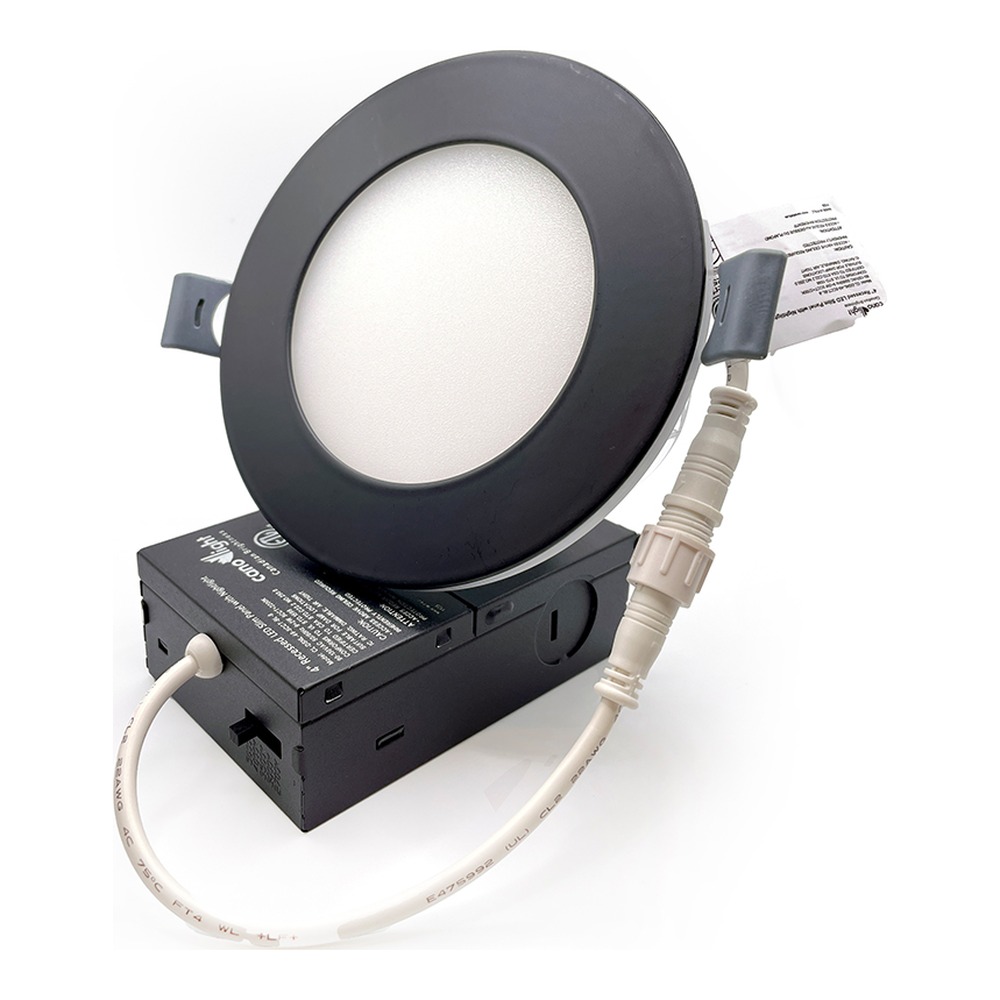 4 INCHES SMD DOWNLIGHT WITH NIGHTLIGHT 9+2 W - 90-130 V AC IP20 - UP TO 800 LM - CRI 85+ - 5CCT - DIMMABLE - 120 ° - BLACK (CUT OUT105-114MM)