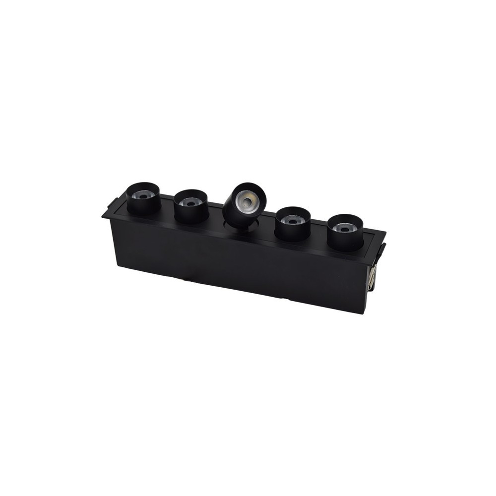 LED ENCASTRÉ LINÉAIRE BLADE LUMINAIRE 5 HEADS 120VAC 10W BEAM ANGLE 38° 600LM CRI>90 PF>0.9 DAMP LOCATION 3000K