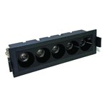 LED RECESSED LINEAR BLADE LIGHT 5 HEADS 120VAC 10W BEAM ANGLE 38° 600LM CRI 90+ PF 0.9+ DAMP LOCATION 4000K (CL-LB5-T1-10-38D-4K-BL)