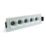 LED RECESSED LINEAR BLADE LIGHT 5 HEADS 120VAC 10W BEAM ANGLE 38° 600LM CRI 90+ PF 0.9+ DAMP LOCATION 4000K (CL-LB5-T1-10-38D-4K-WH)