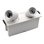 2 HEADS LED RECESSED LINEAR ADJUSTABLE SPOT LIGHT 6W - 5CCT CRI90 BEAM ANGLE 38 WET LOCATION - WHITE