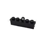 5 HEADS LED RECESSED LINEAR ADJUSTABLE SPOT LIGHT 15W - 5CCT CRI90 BEAM ANGLE 38 WET LOCATION - Black