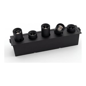 5 HEADS LED RECESSED LINEAR ADJUSTABLE SPOT LIGHT 15W, 5CCT CRI90 BEAM ANGLE 38 WET LOCATION, BLACK