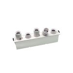 5 HEADS LED RECESSED LINEAR ADJUSTABLE SPOT LIGHT 15W - 5CCT CRI90 BEAM ANGLE 38 WET LOCATION - WHITE