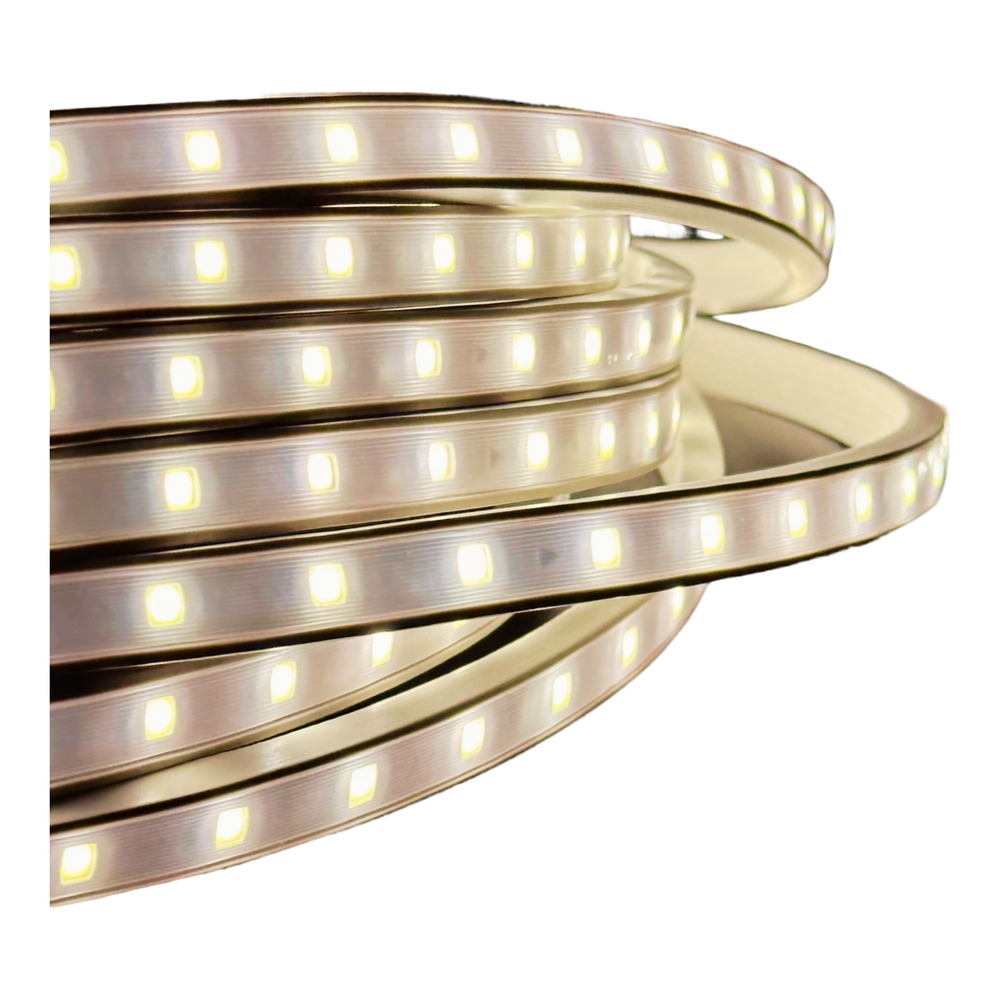 SMD STRIP LIGHT 60LED/M 6 W/M 110 V AC 50 M/ROLL , IP65 3000K , CRI80 ,250 LM/M , EACH BOX INCLUDES