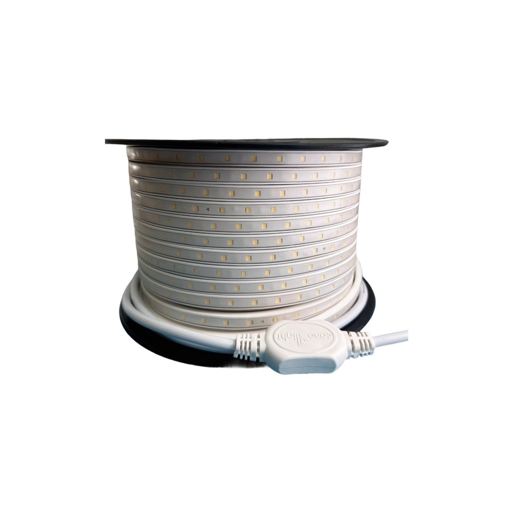 SMD STRIP LIGHT 60LED/M 6 W/M 110 V AC 50 M/ROLL  - IP65 3000K  - CRI>80  - 150 LM/M  - EACH BOX INCLUDES