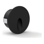 ROUND STEP LIGHT 3W/24VDC DIA 50X27MM - SMD3535 - 80LM/W - TRIAC DIMMABLE DAMP LOCATION 3000K BLACK