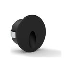 ROUND STEP LIGHT 3W/24VDC DIA 50X27MM, SMD3535, 80LM/W, TRIAC DIMMABLE DAMP LOCATION 4K BLACK