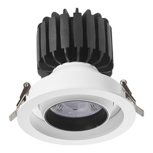 3INCHES ROUND 12W DOWNLIGHT, CRI90 3000K 90LM/W TRIAC DIMMABLE 36DEG WHITE BODY