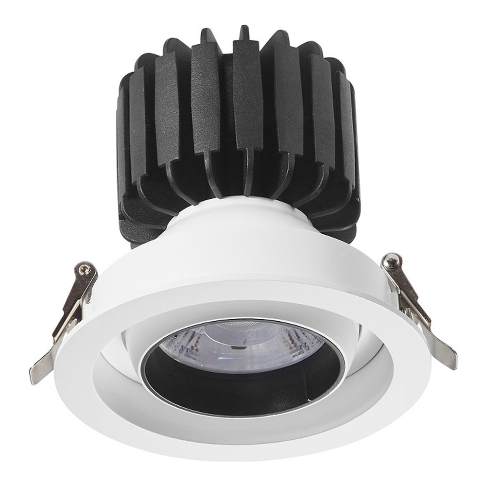 3INCHES ROND 12W LUMINAIRE ENCASTRE - CRI 90+ 3000K 90LM/W TRIAC DIMMABLE 36° BLANC BODY