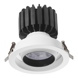 4INCHES ROUND 18W DOWNLIGHT, CRI90 3000K 90LM/W TRIAC DIMMABLE 36DEG WHITE BODY