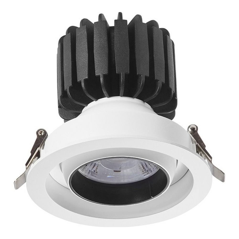 4INCHES ROND 18W LUMINAIRE ENCASTRE - CRI 90+ 3000K 90LM/W TRIAC DIMMABLE 36° BLANC BODY