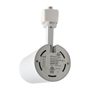 3 WIRES SURFACE MOUNTED LED TRACK LIGHT 20W 5CCT ADJUSTABLE 120VAC 2000LM PF 0.9+ CRI 90+ BEAM ANGLE 36° TRIAC (CL-TRLH-20W-5CCT-36D-WH)
