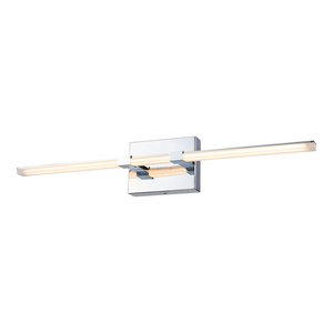 VANITY LIGHT 1334L, 26.77 INCHES LENGTH, 26WATT, 5CCT, OSRAM LED CHIP, DAMP LOCATION, CHROME