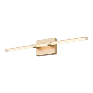 VANITY LIGHT 1334L, 26.77 INCHES LENGTH, 26WATT, 5CCT, OSRAM LED CHIP, DAMP LOCATION, GOLD