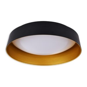 PLAFONNIER ROND LED 26W CCT SÉLECTIONNABLE 15¾" - NOIR ET OR - LUMIFARO CL23P15-G
