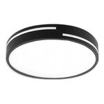 CLC-2011 - ROUND - 24W - 1440 LUMENS - 120V - CCT (30K - 40K - 50K). 11 7/8IN DIAM. X 2IN H - BLACK