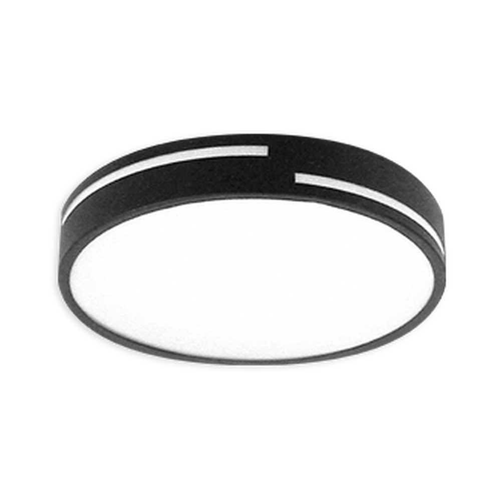 CLC-2011 - ROND - 24W - 1440 LUMENS - 120V - CCT (30K - 40K - 50K). 11 7/8 PO DIAM. X 2 PO H - NOIR