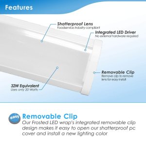 CLW-480-50K-WH - LUMINAIRE LED ENVELOPPANT 40W - 3200 LUMENS - 120-277V - DIFFUSEUR BLANC - 5000K - BLANC