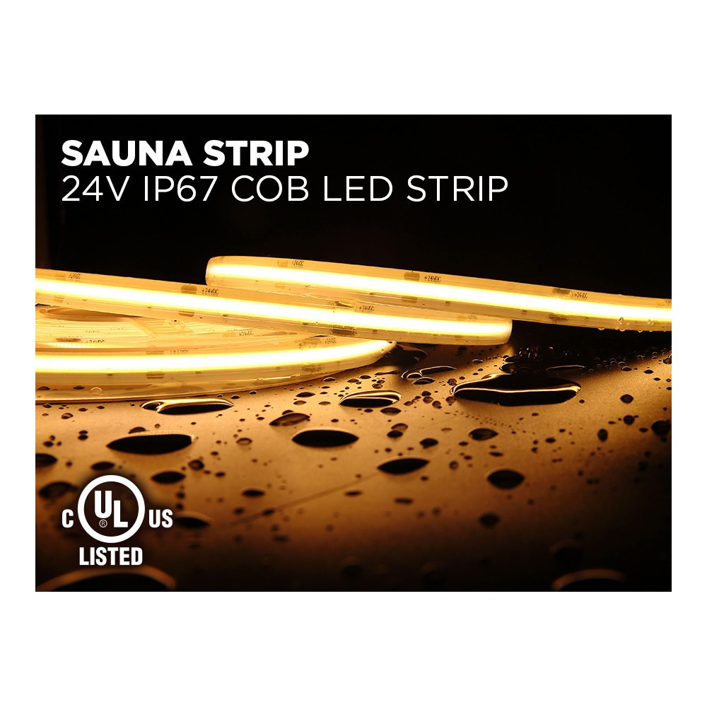24V 5M IP67 10MM COB LED STRIP FOR SAUNA - WHITE