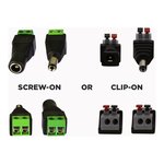 DC CONNECTORS FOR SINGLE COLOR LED STRIPS