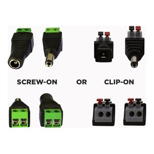 DC CONNECTORS FOR SINGLE COLOR LED STRIPS