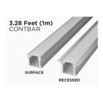CONTINUOUS LIGHTING ALUMINUM PROFILE 1M