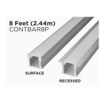 CONTINUOUS LIGHTING ALUMINUM PROFILE 8 FEET (2.44M)