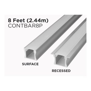 CONTINUOUS LIGHTING ALUMINUM PROFILE 8 FEET (2.44M)