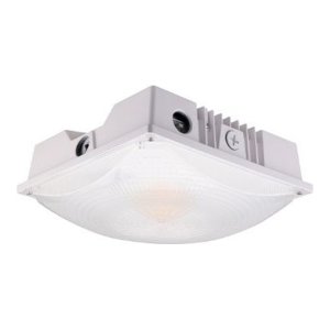 CP03 LUMINAIRE DE AUVENT CLASSIQUE LED - 50W/60W/75W - 3000K/4000K/5000K - 120-347V - BLANC - DLC PREMIUM