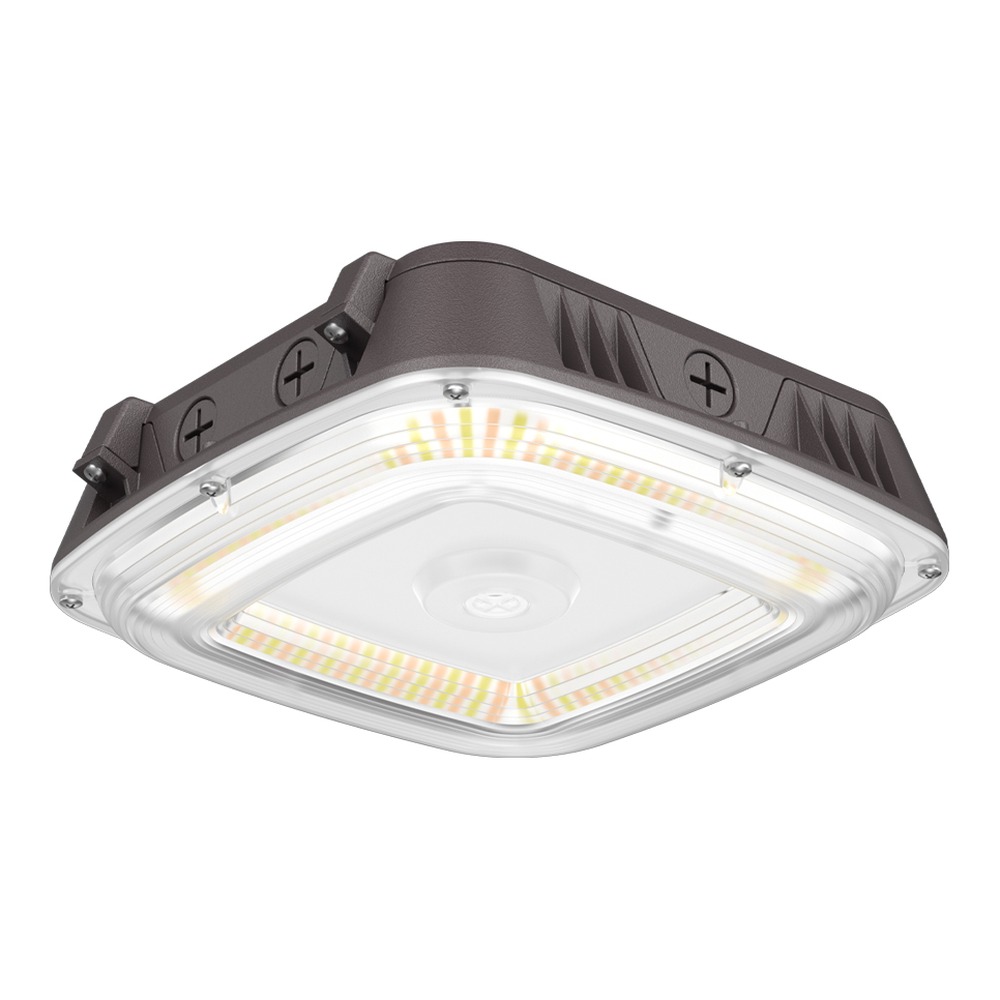 CPM, CANOPY LIGHT, SQUARE, 20W/40W/55W/65W/75W, 3000K/4000K/5000K, 120-347V, BRONZE