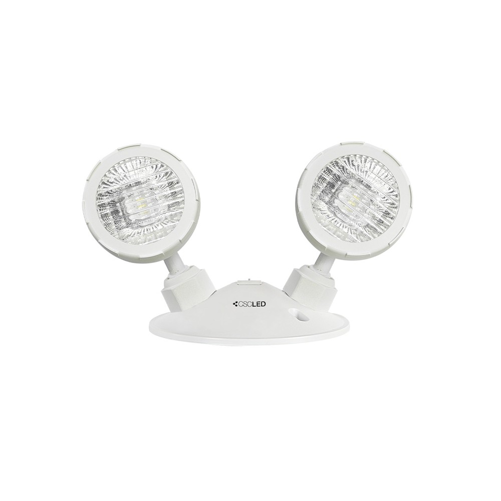 EML Emergency Lighting - Remote Head - 2x2W Heads - 6-24VDC - Thermoplastic - White - 5 Year Warranty