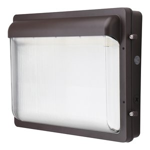 CWPS SLIM WALL PACK, WALL PACKS, 80W/100W/120W, 3000K/4000K/5000K, 120-347V, BRONZE, DLC PREMIUM S-NWTC5D