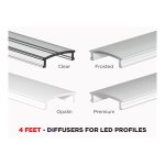 4 FEET DIFFUSERS FOR ALUMINUM U SHAPE PROFILE (LUX710 - LUX740 - LUX745 - LUX747)