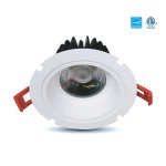LUMINAIRE LED ENCASTRÉ PROFOND DESIGNER 4 POUCES - 5CCT (2700K À 5000K) - 15W - 1000LM - GRADABLE - CADRE ET INSERTIONS