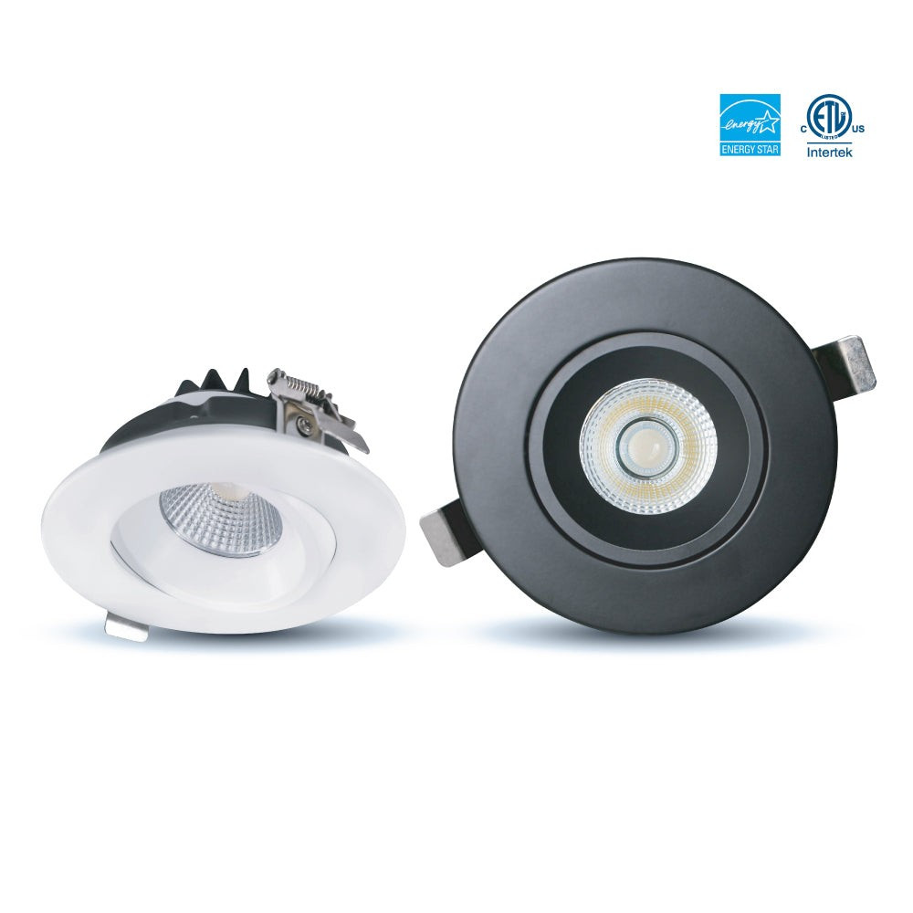 LUMINAIRE LED ENCASTRÉ RÉCESSIF / GIMBAL PROFOND 4 PO DESIGNER - 5CCT (2700K À 5000K) - 12W - 900LM - GRADABLE
