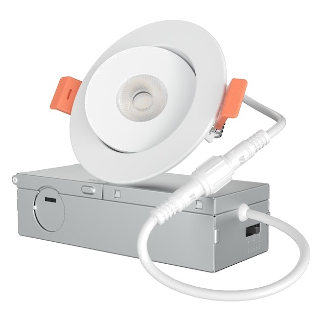 LUMINAIRE LED ENCASTRÉ DIRECTIONNEL 2" 5CCT PRO EMPLACEMENT HUMIDE HERMÉTIQUE BLANC MAT