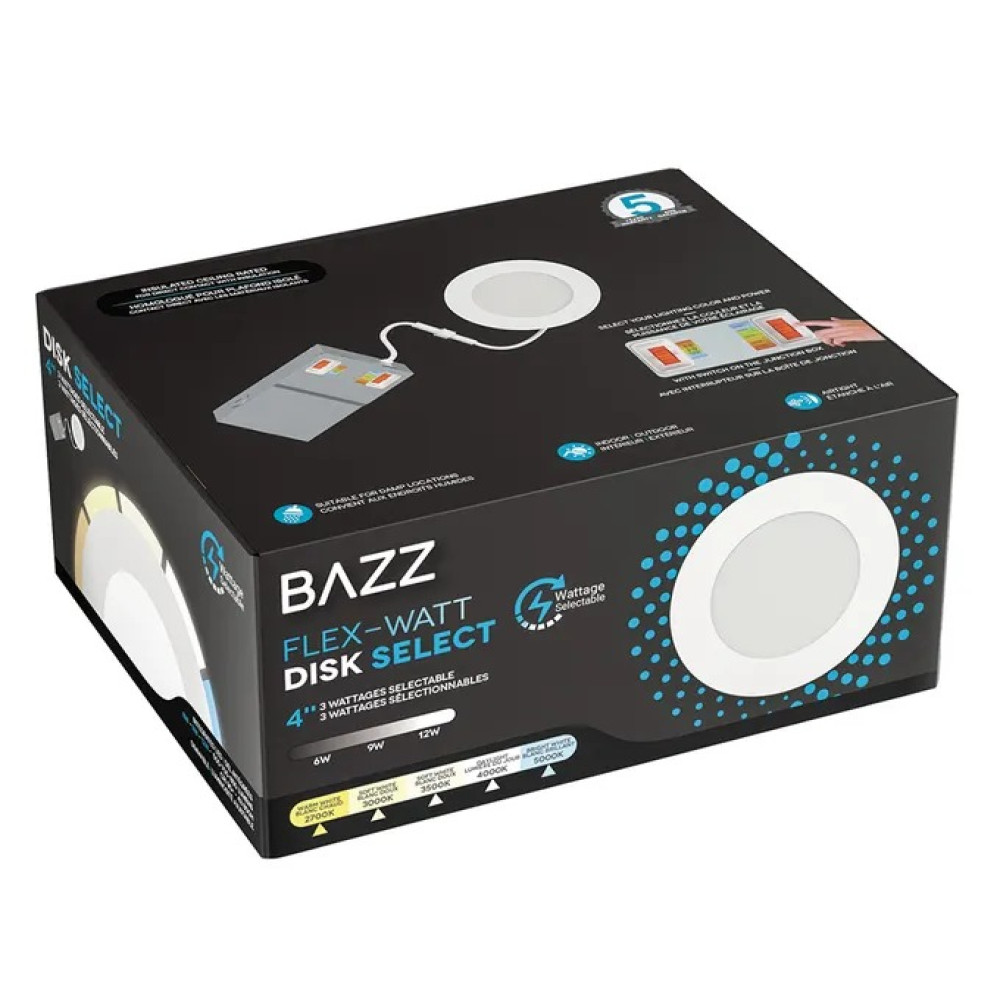 5CCT 2700-5000K 6W-9W-12W LED Recessed Light Wet Location Matte White